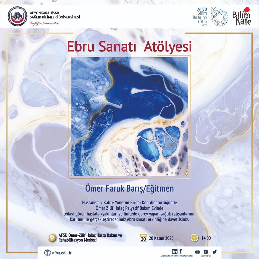 Afyonkarahisar'da Üniversite Çatısı Altında Ebru Sanatı Atölyesi