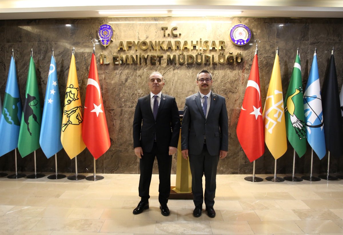 İhsaniye Kaymakamı YANIKTEPE, İl Emniyet Müdürü Ahmet Birtan EROL'u Ziyaret Etti