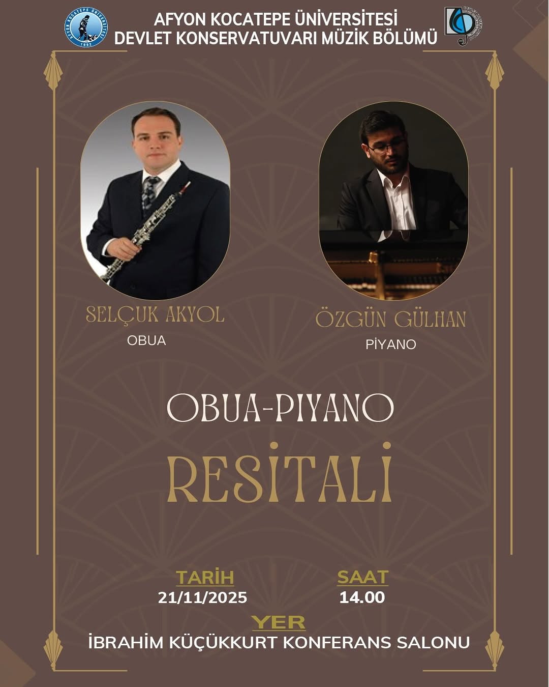 AKÜ^de Obua ve Piyano Resitali