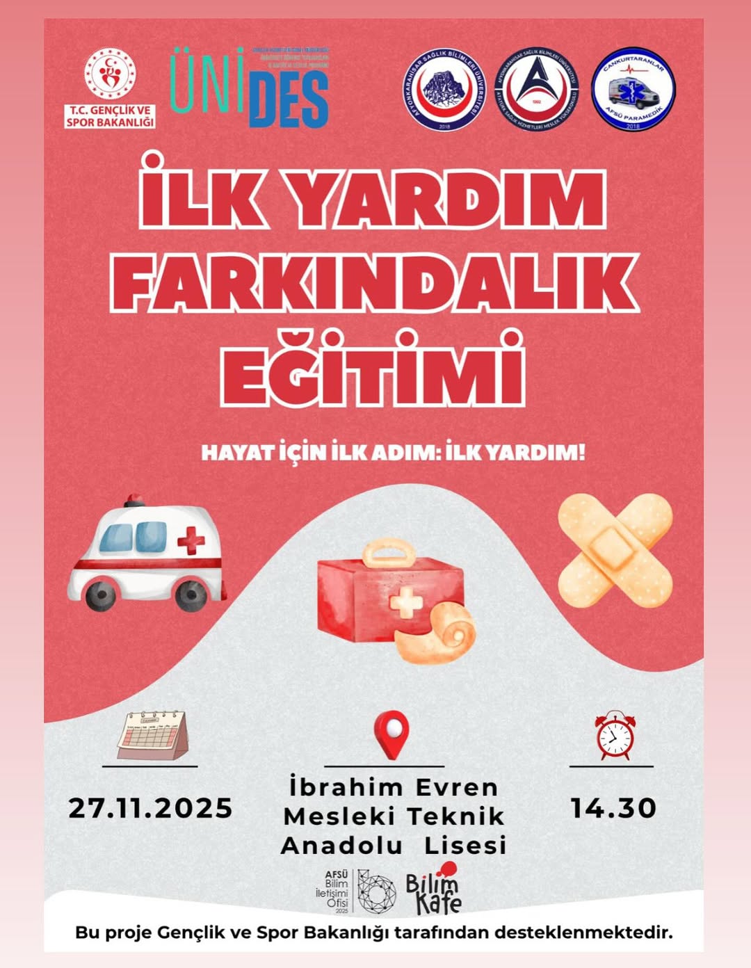 Afyonkarahisar'da Öğrencilere İlk Yardım Farkındalık Eğitimi Verildi