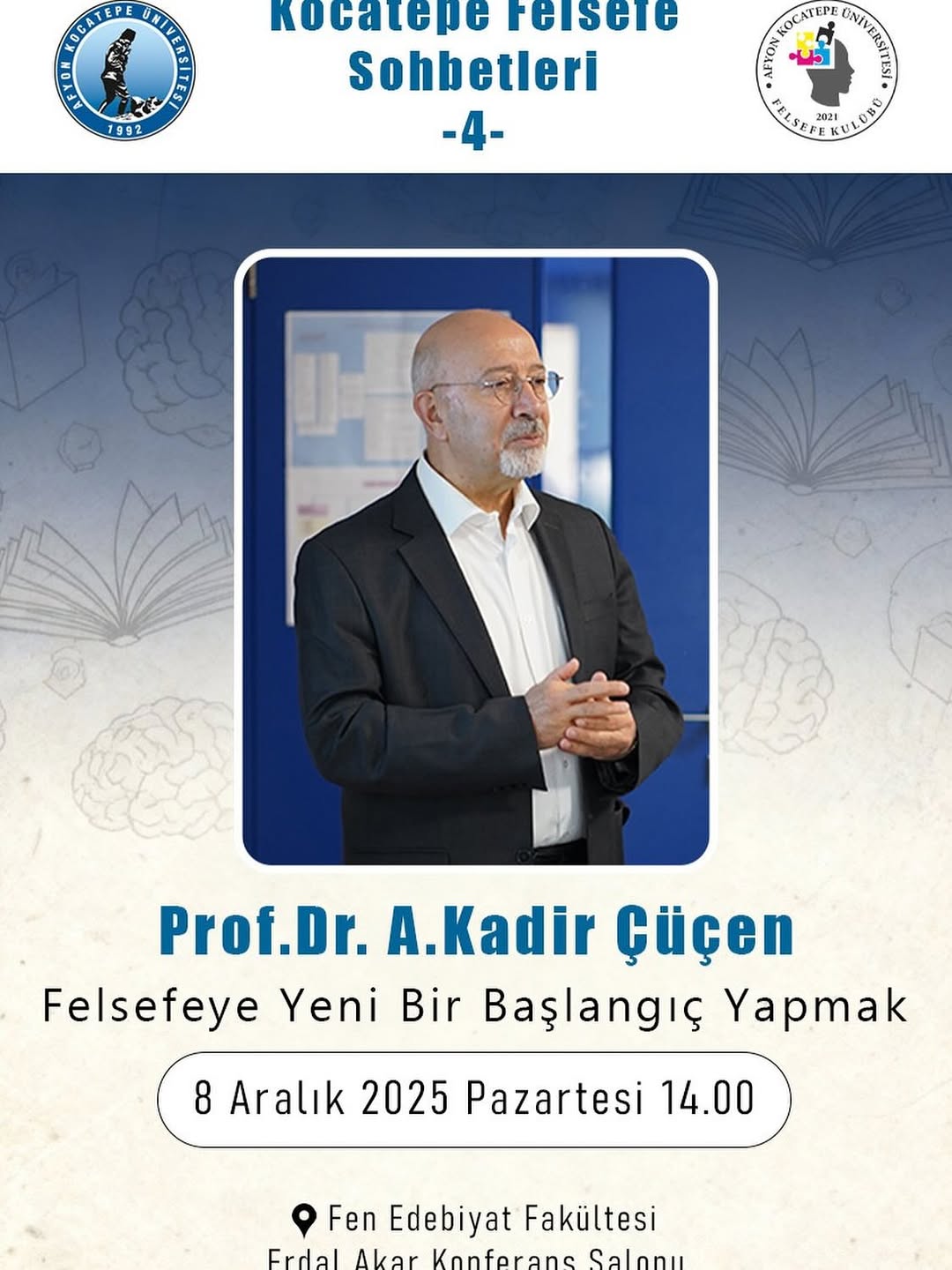 Afyon Kocatepe Üniversitesi'nde Felsefe Sohbetleri Başlıyor