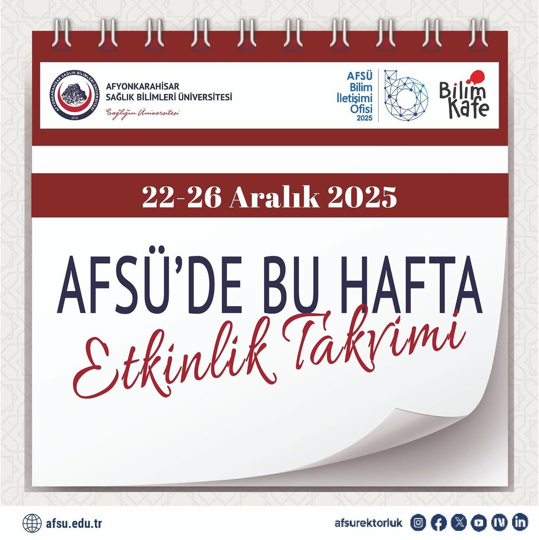 AFSÜ'de 22-26 Aralık 2025 Haftası Etkinlikleri Açıklandı