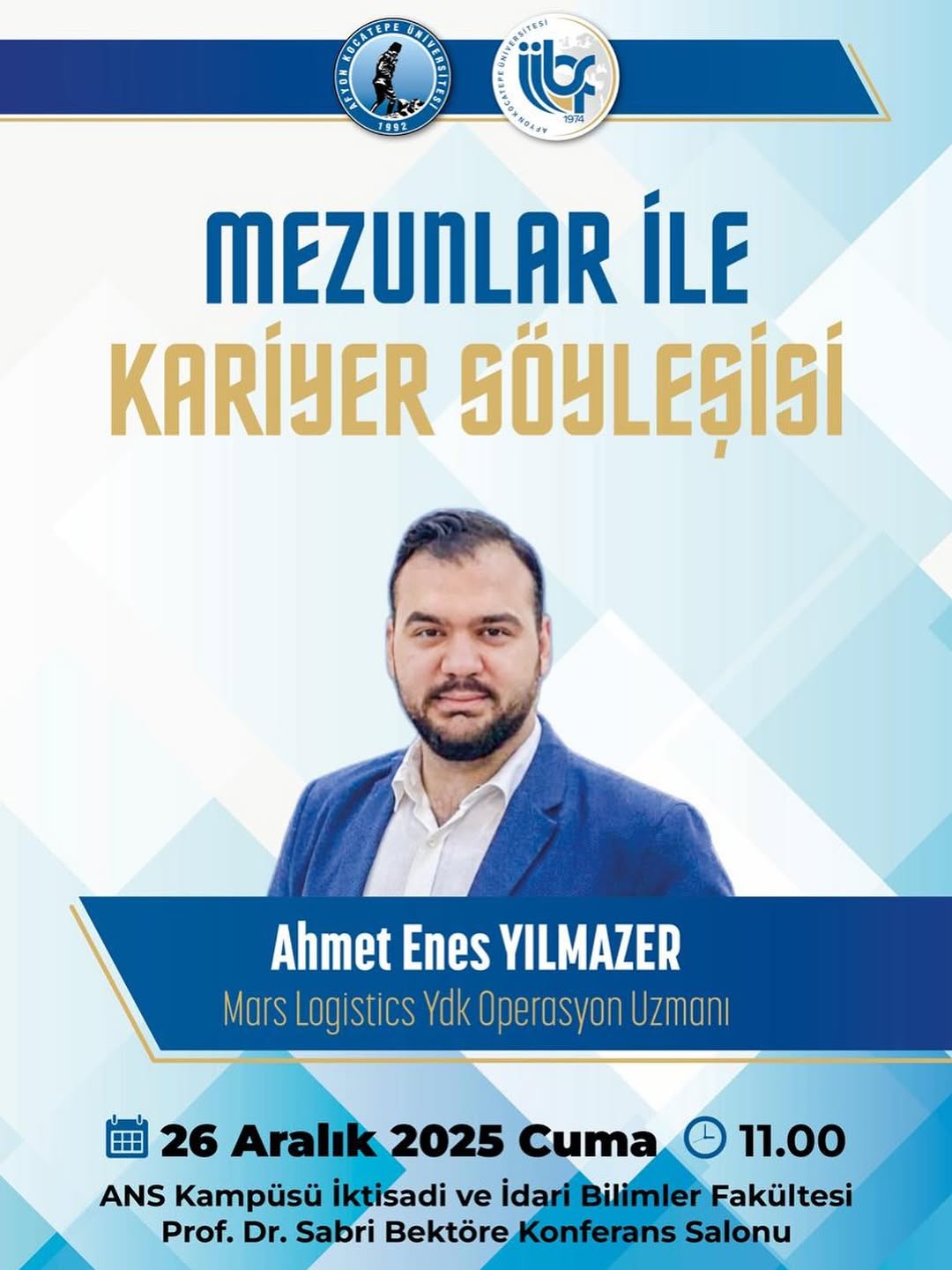 AKÜ'de Mezunlarla Kariyer Söyleşisi Düzenlendi