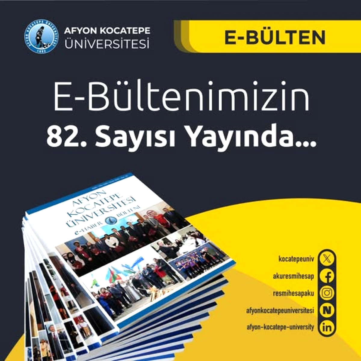 AKÜ e-Haber Bülteni'nin 82. Sayısı Yayınlandı
