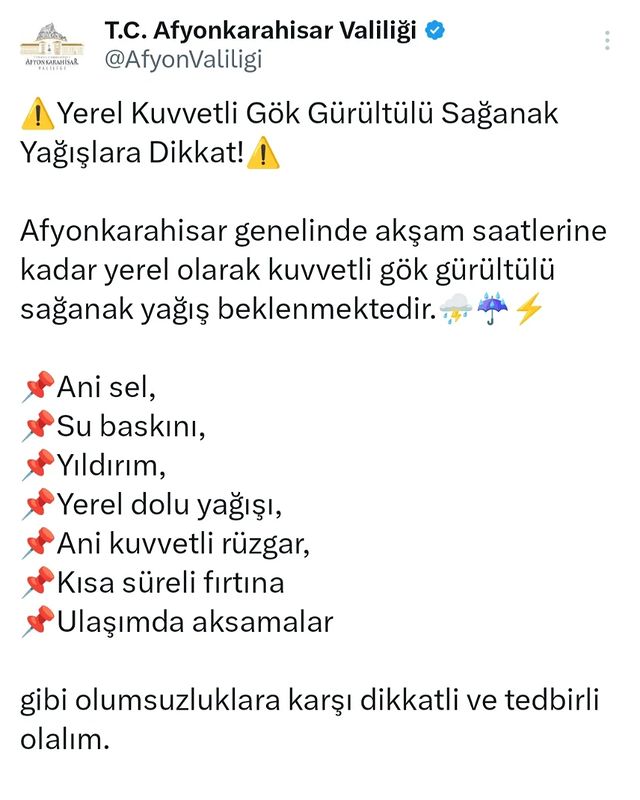Kuvvetli Yağışlar ve Fırtına Uyarısı: Dikkatli Olun!