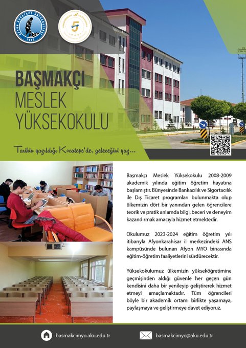 AKÜ Başmakçı Meslek Yüksekokulu Aday Öğrencileri Bekliyor