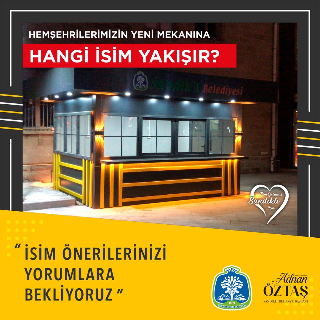 Sandıklı Belediyesi'nden Yeni Büfe İçin İsim Arayışı