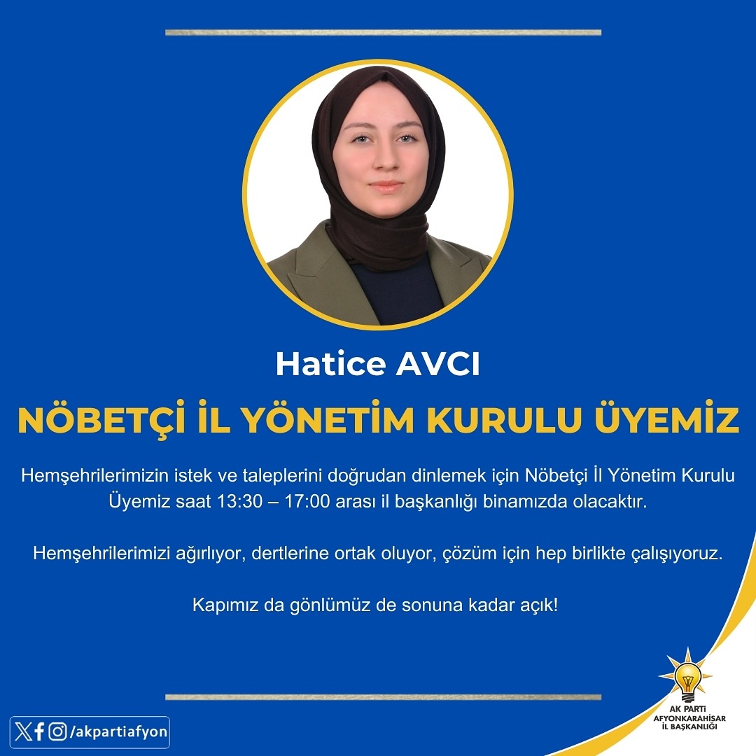 Ak Parti Afyon İl Başkanlığı, Halkın Sorunlarını Dinlemek İçin Kapılarını Açıyor