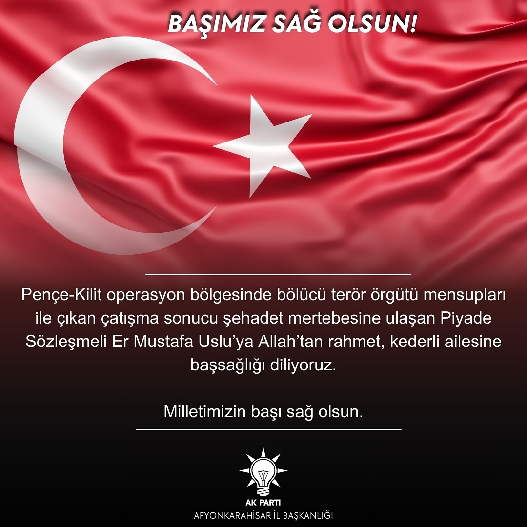 Pençe Kilit Operasyonu'nda Şehit Olan Piyade Er Mustafa Uslu'ya Son Veda