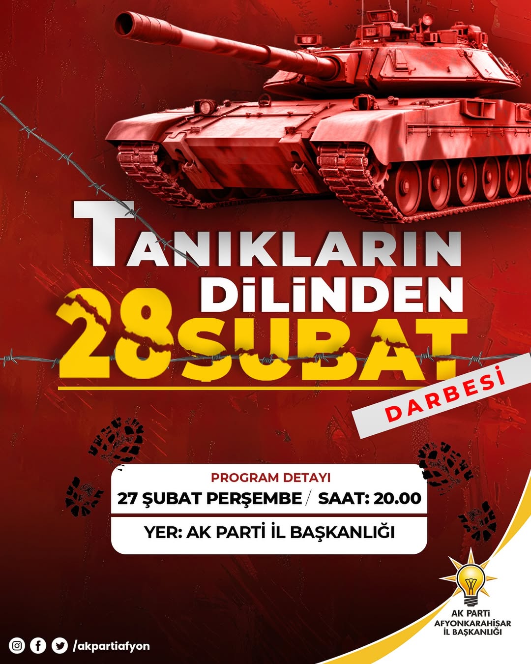 28 Şubat Sürecinin Tanıkları Afyonkarahisar'da Buluşuyor