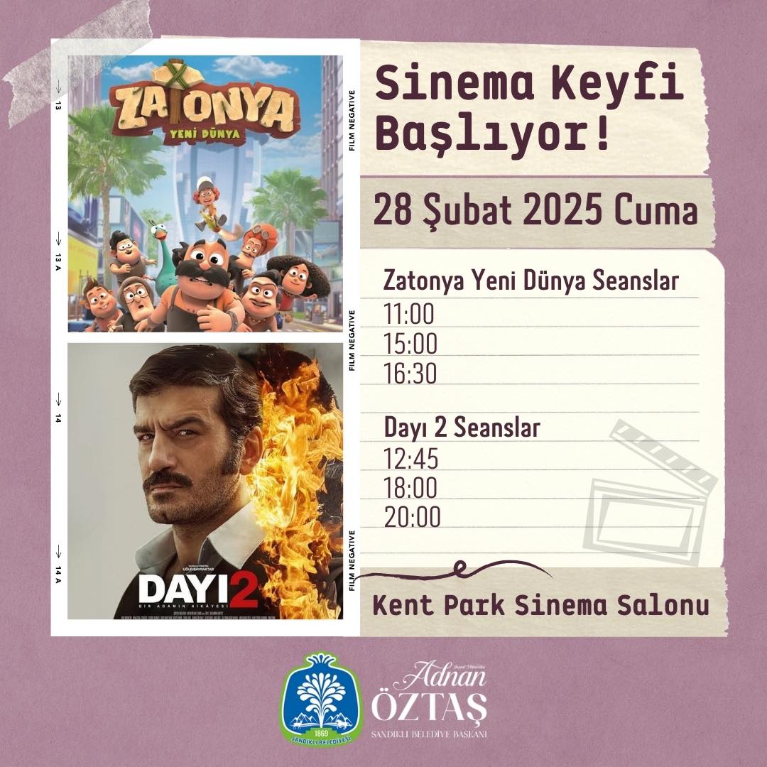 Kent Park Sineması'nda En Popüler Filmler Gösterimde
