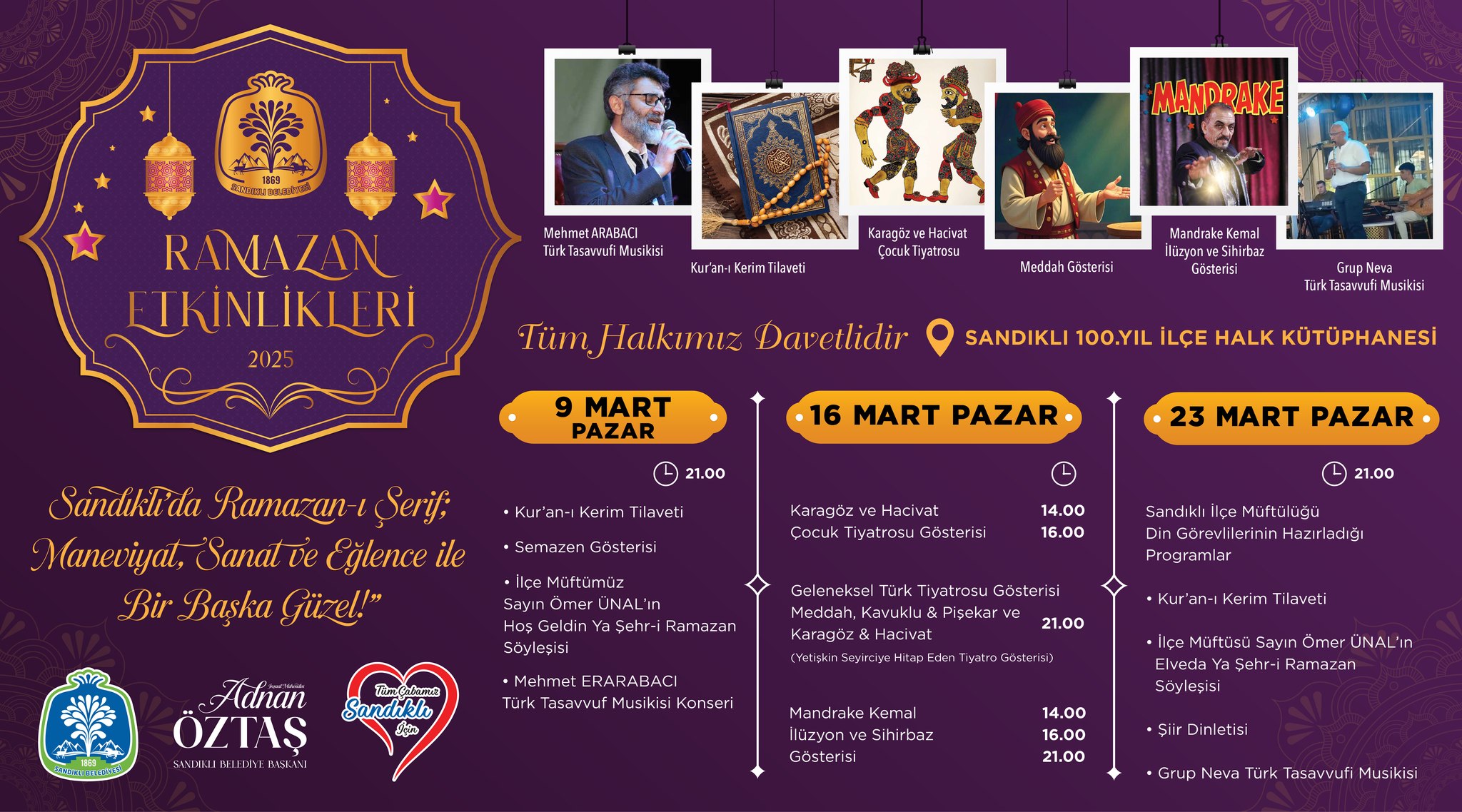Sandıklı'da Ramazan Coşkusu Etkinlikleri Başlıyor