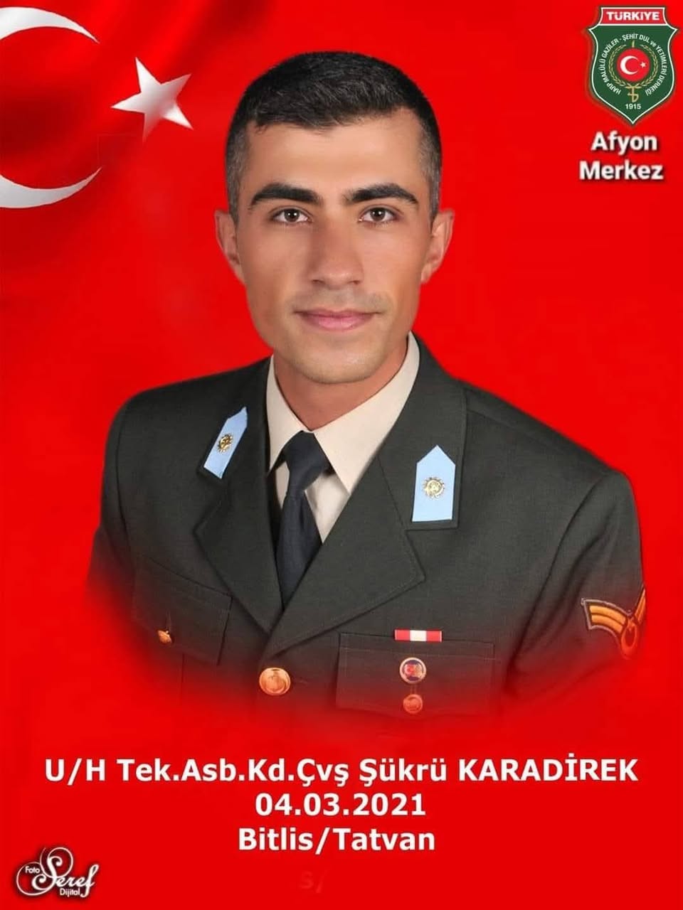Afyonlu Şehidimiz Şükrü Karadirek, Şehadetinin 4. Yılında Anılıyor