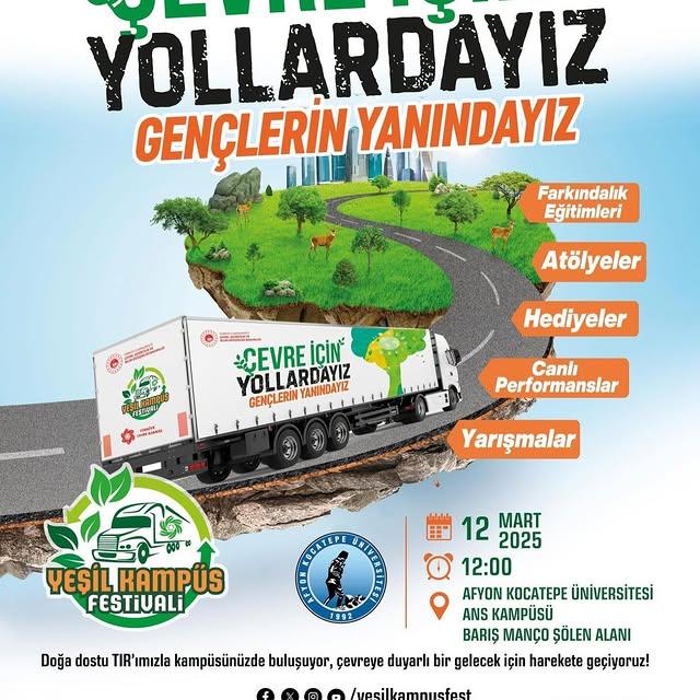 Afyon Kocatepe Üniversitesi'nde Yeşil Kampüs Festivali Coşkusu