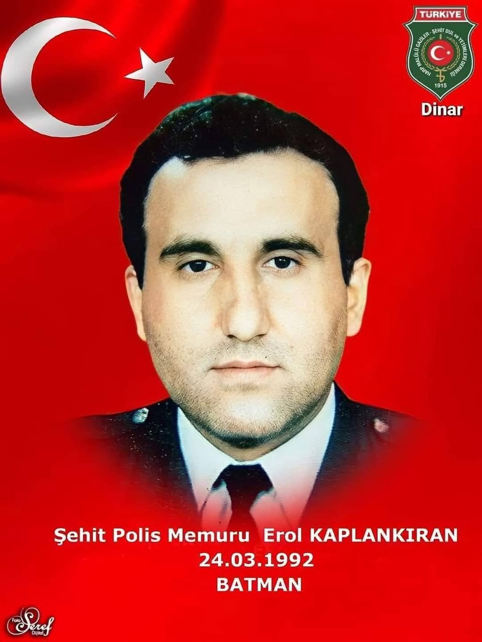 Dinar'lı Şehit Polis Memuru Erol Kaplankıran, Şehadetinin 33. Yıl Dönümünde Anıldı