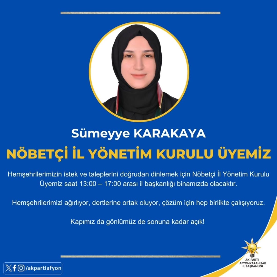 AK Parti Afyon İl Başkanlığı Vatandaşlarla Buluşuyor