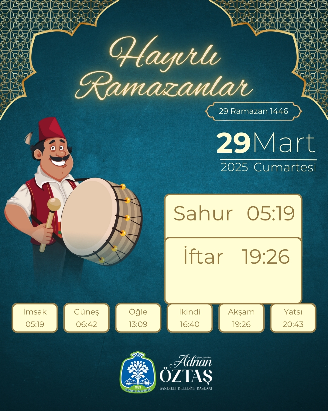 Sandıklı'da Ramazan Ayı Başladı: Sahur ve İftar Saatleri Belli Oldu
