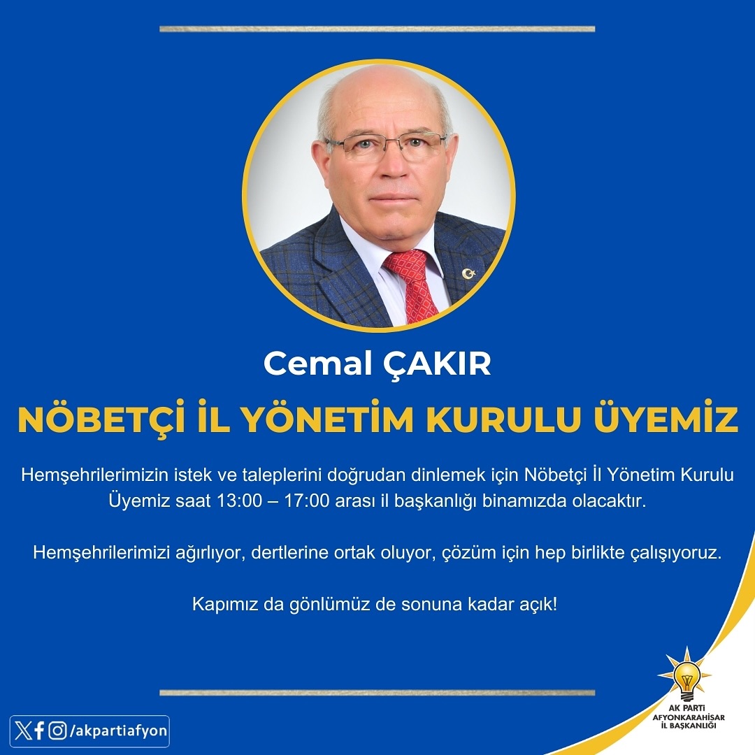 AK Parti Afyon İl Başkanlığı Vatandaşla Buluşuyor