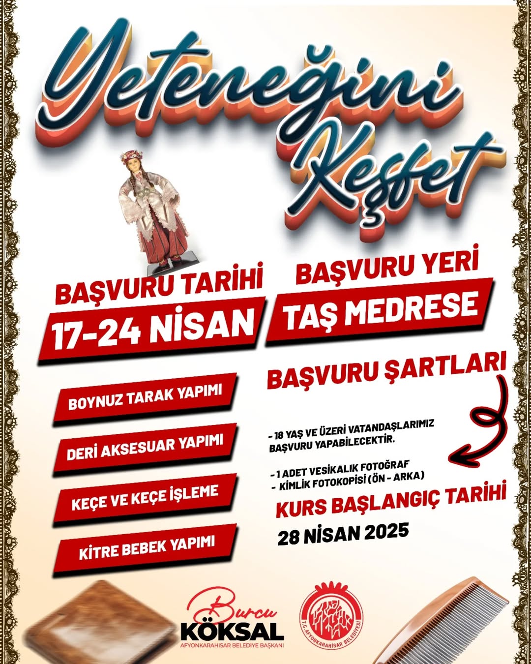 El Sanatları Kursları ile Yeteneklerin Keşfedilmesi Hedefleniyor