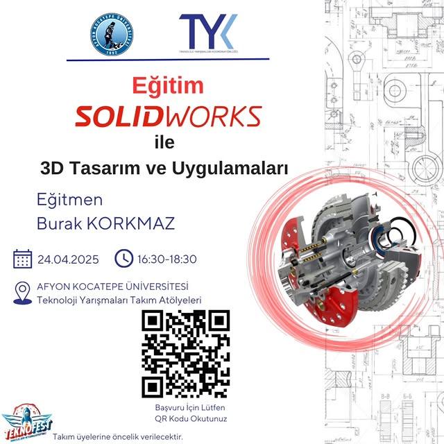 Afyon Kocatepe Üniversitesi'nde Solidworks Eğitimleri Başlıyor