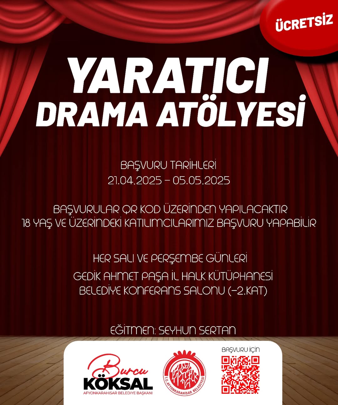 Yaratıcı Drama Atölyesi Gedik Ahmet Paşa İl Halk Kütüphanesi'nde Başlıyor