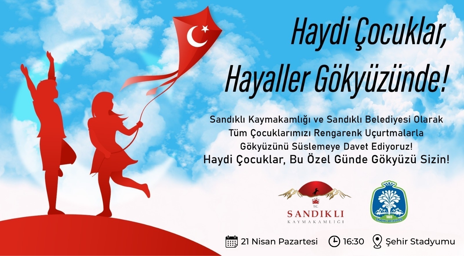 Sandıklı'da Çocuklar İçin Uçurtma Şenliği Düzenlenecek