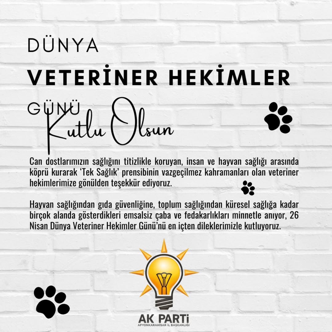 Afyonkarahisar'da Veteriner Hekimler Günü Kutlandı