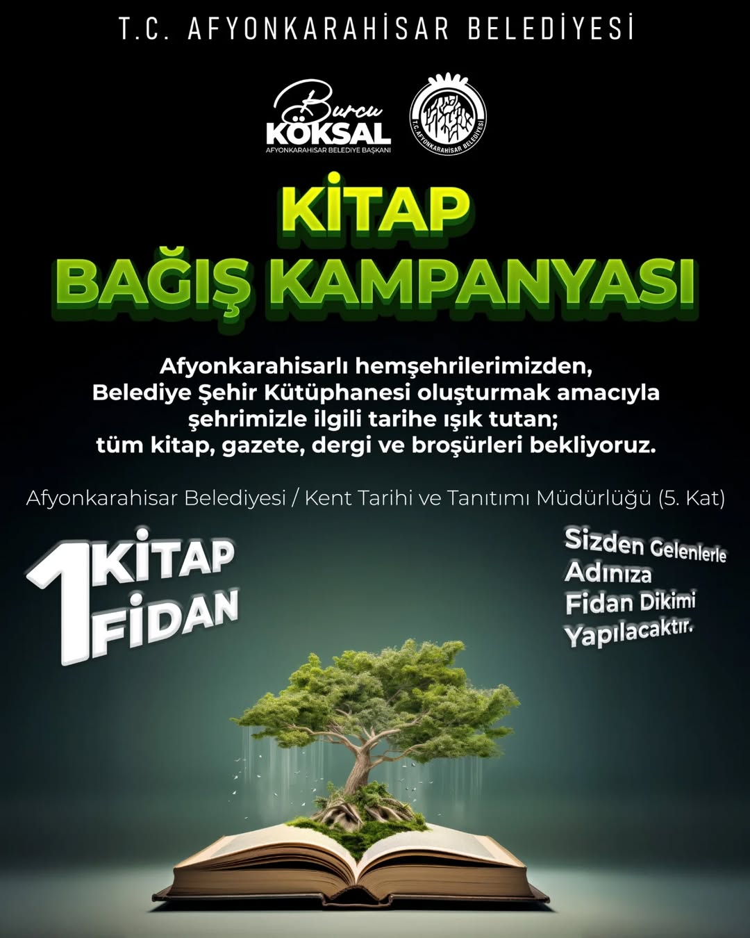 Bağışlanan Kitaplar Fidanlara Dönüştürülüyor