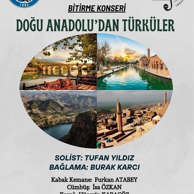 Doğu Anadolu Türküleri Afyon Kocatepe Üniversitesi Konser Salonunda Canlı Yorumlarla Sahne Alıyor