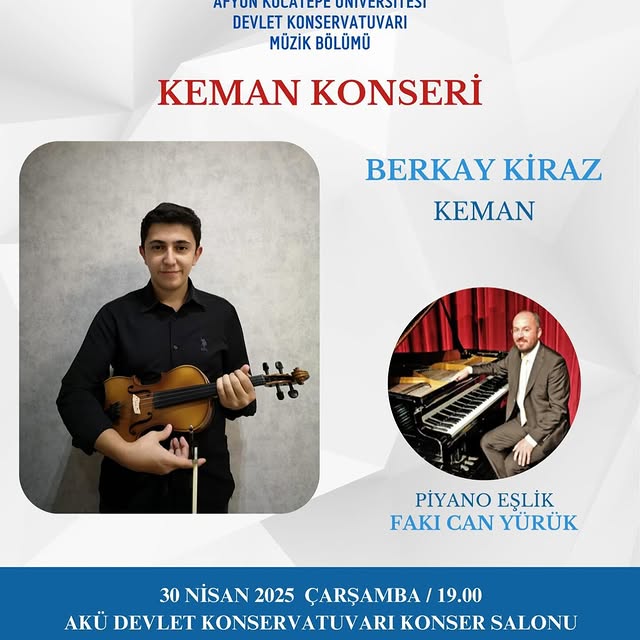 Afyon Kocatepe Üniversitesi'nde Kemandan Sanatlı Bir Akşam: Konser Düzenlendi