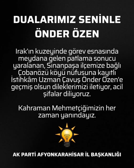 Irak'ın Kuzeyinde Patlama: İstihkâm Uzman Çavuş Özen Yaralandı