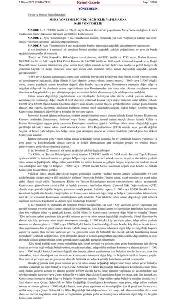 Mera Yönetmeliği Değişikliğiyle Köylerde İmar Yetkisi İl Genel Meclislerine Devredildi