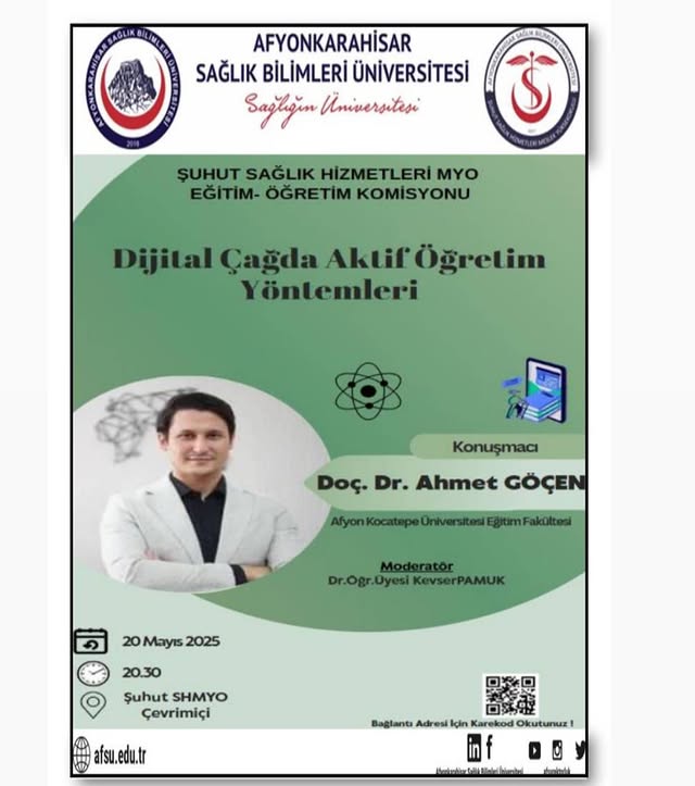 Afyonkarahisar Sağlık Bilimleri Üniversitesi, Dijital Çağda Aktif Öğretim Yöntemleri Konulu Etkinlik Düzenliyor