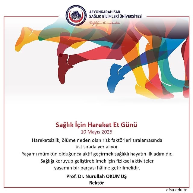 Sağlık İçin Hareket Et Günü'nde Rektör Okumuş'tan Mesaj
