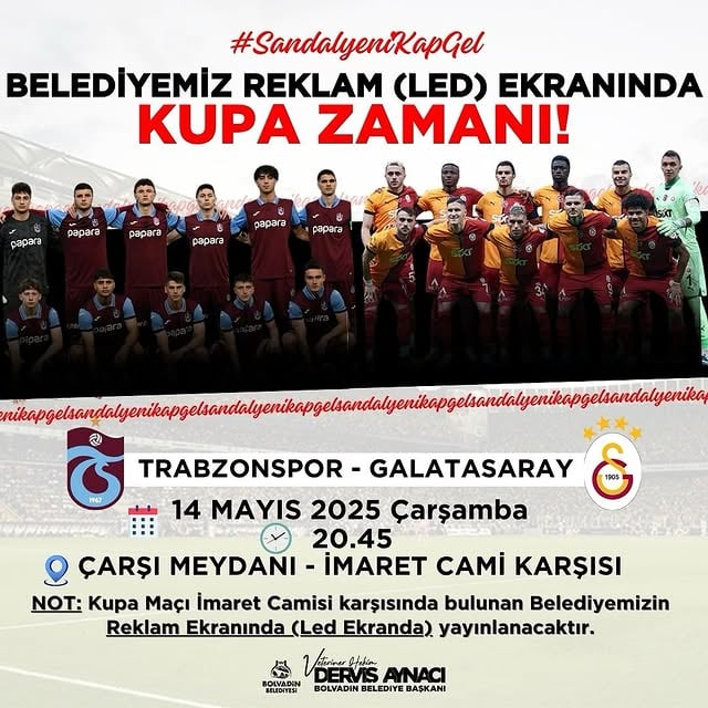 Ziraat Türkiye Kupası Finalinde Galatasaray ve Trabzonspor Karşılaşıyor