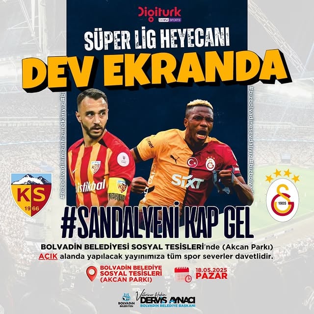 Bolvadin'de Süper Lig Heyecanı Akcan Parkı'nda Canlı Yayımlanacak