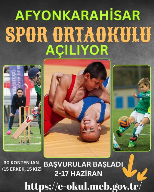 Afyonkarahisar'da Spor Ortaokulu Açılıyor: Başvurular Başladı