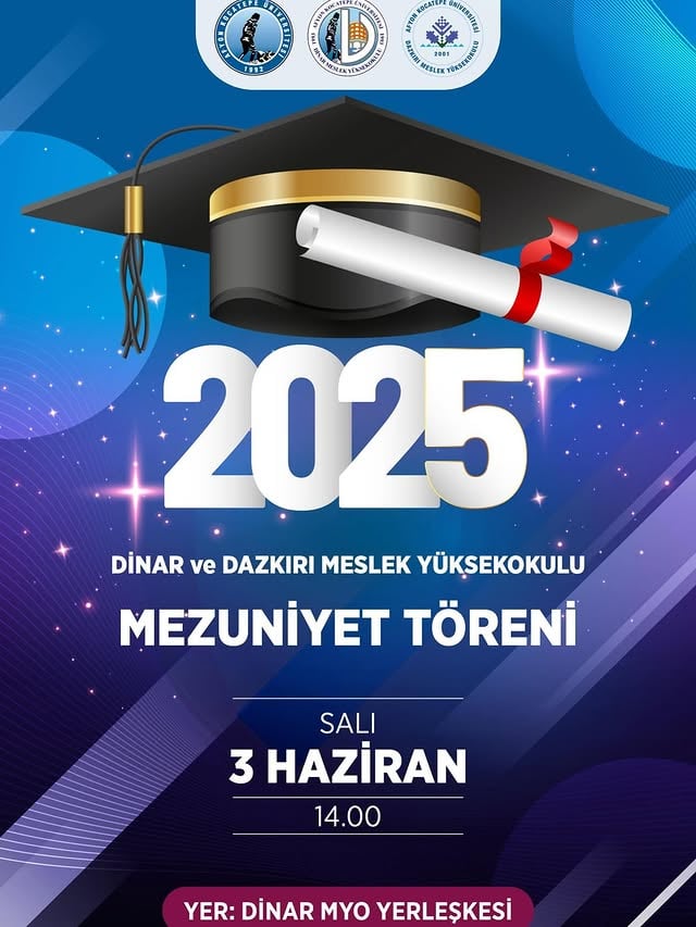 Afyon Kocatepe Üniversitesi'nde Dinar ve Dazkırı MYO Mezuniyet Töreni Gerçekleştirildi