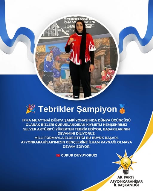 Afyonkarahisar’dan Dünya Şampiyonası’nda Madalya: Selver Aktürk Dünya Üçüncüsü Oldu