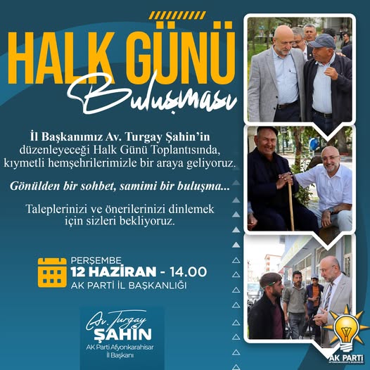 Afyonkarahisar'da Ak Parti Halk Günü Toplantısı Düzenlenecek