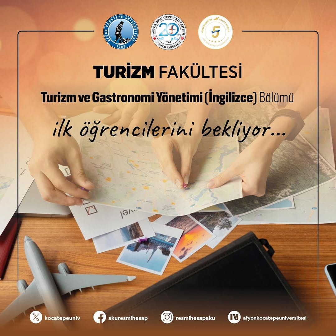 Afyon Kocatepe Üniversitesi'nde Turizm ve Gastronomi'de İngilizce Eğitim Başlıyor