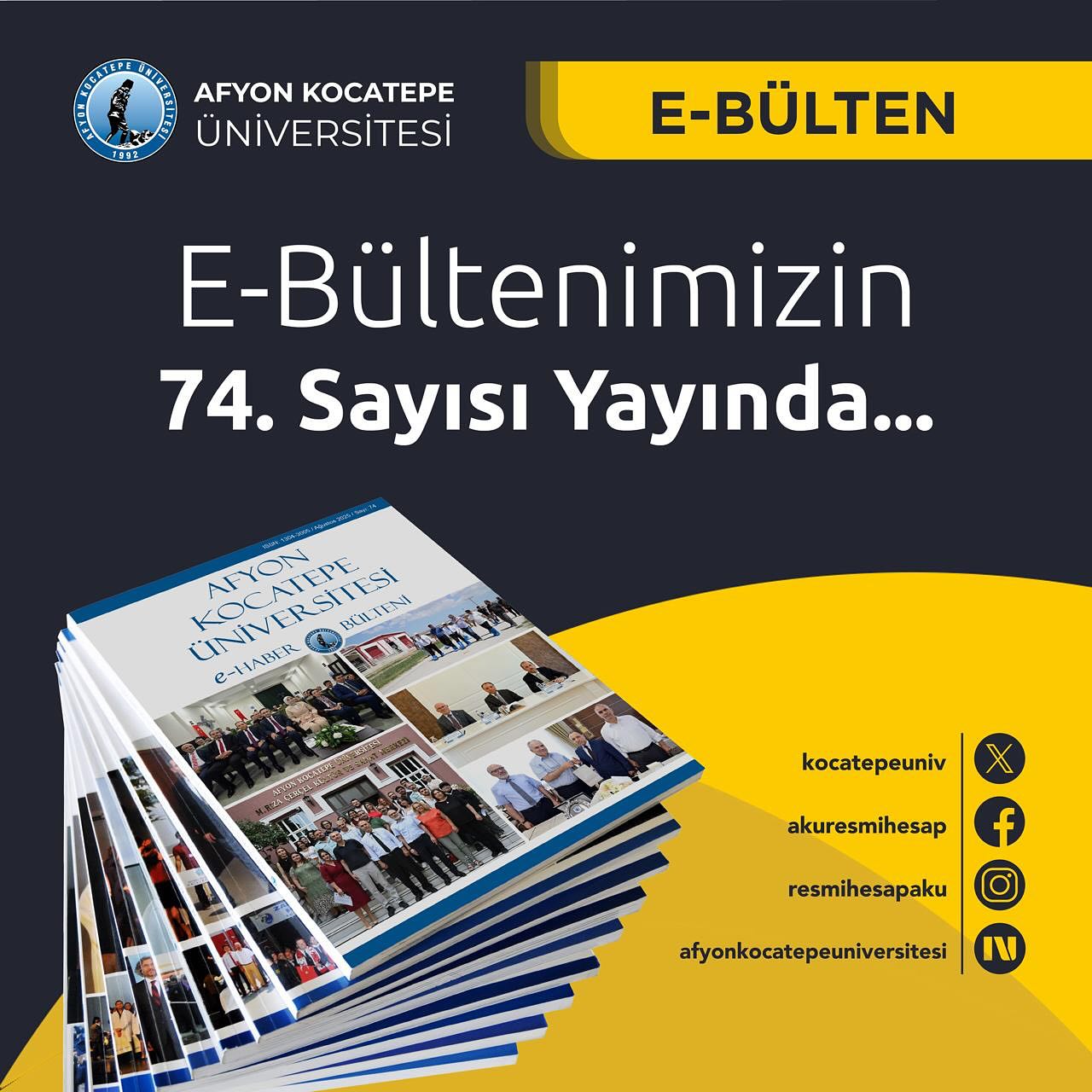 Afyon Kocatepe Üniversitesi'nden Yeni E-Bülten Yayınlandı
