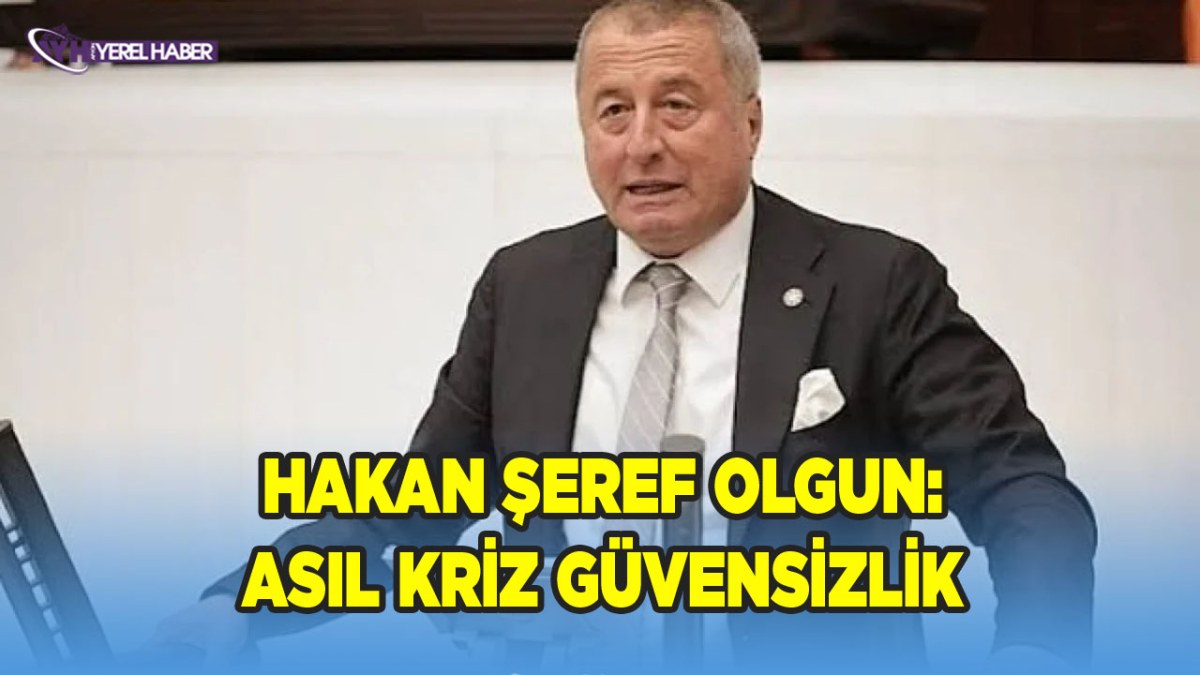 Hakan Şeref Olgun: Asıl kriz güvensizlik