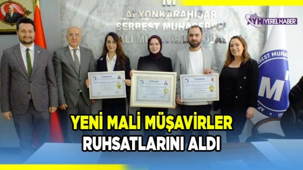 Afyon'da Yeni Mali Müşavirler Ruhsatlarını Aldı