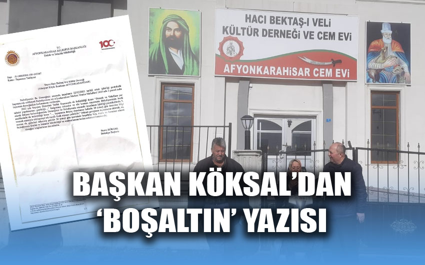 Afyonkarahisar Cemevi’ni Boşaltın' Yazısı Gönderildi