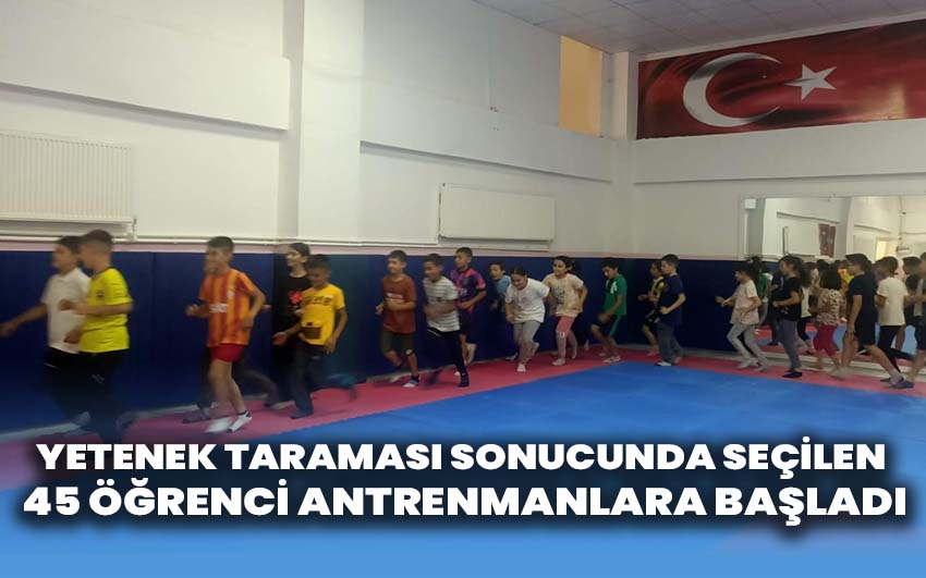 Şuhut’ta yetenek taraması sonucunda seçilen 45 öğrenci antrenmanlara başladı