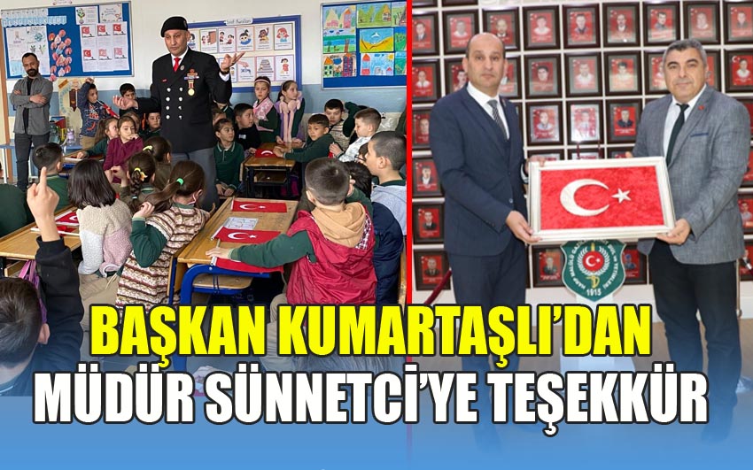 BAŞKAN KUMARTAŞLI’DAN MÜDÜR SÜNNETCİ’YE TEŞEKKÜR