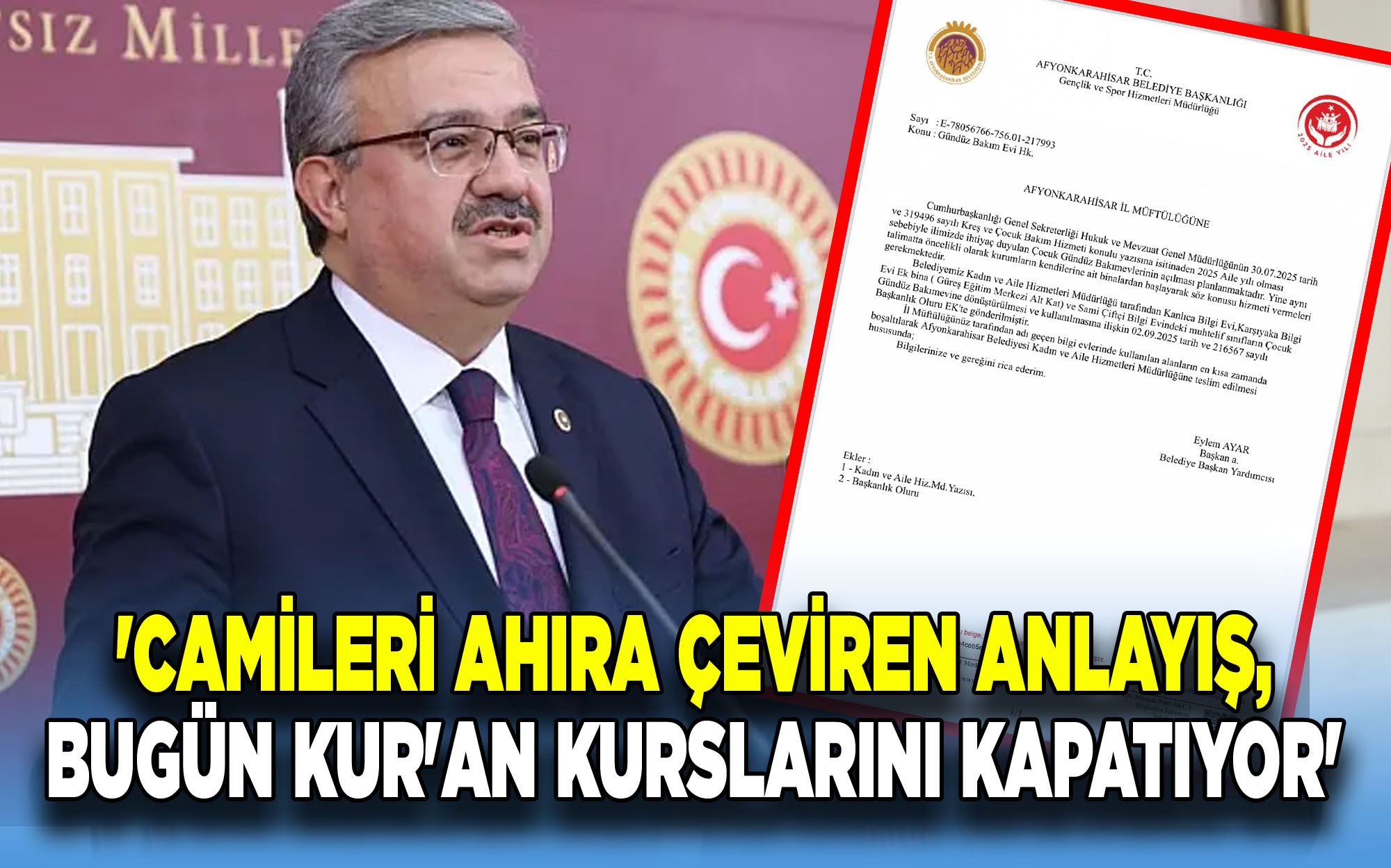 'Camileri Ahıra Çeviren Anlayış, Bugün Kur'an Kurslarını Kapatıyor'
