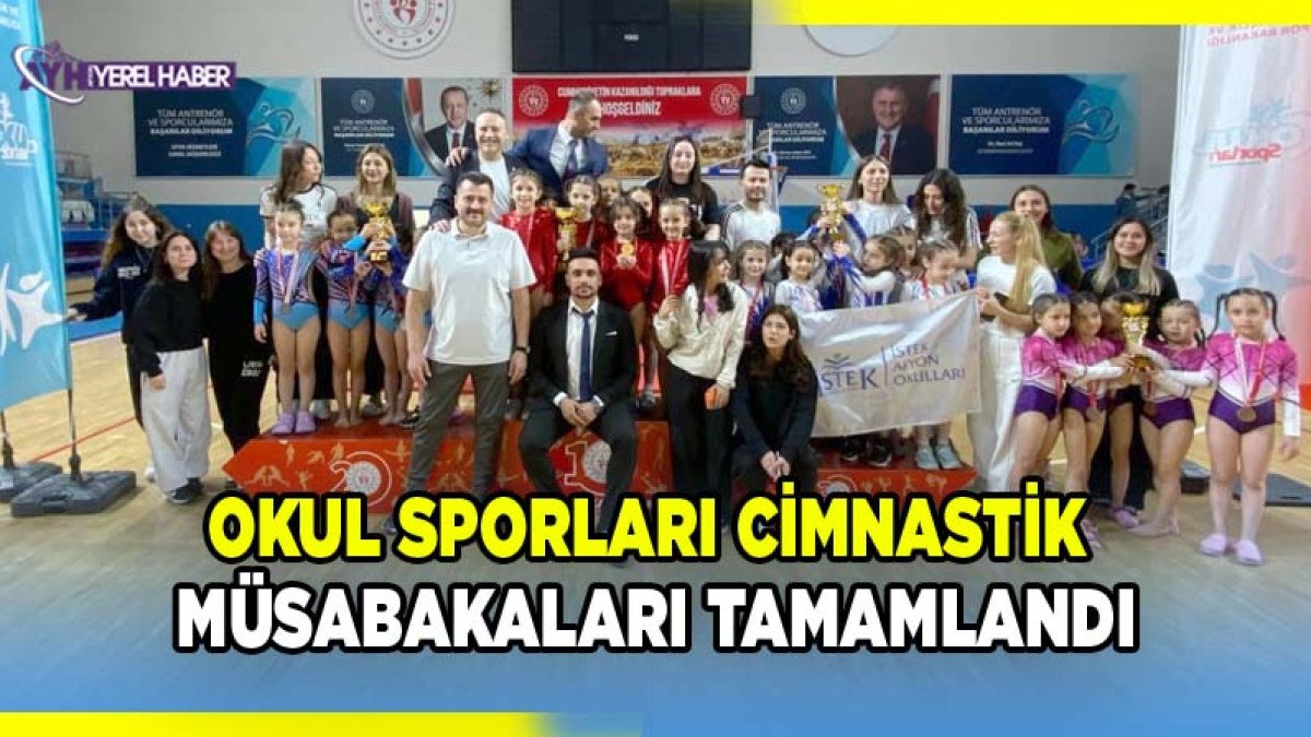 Afyon'da Okul Sporları Cimnastik Müsabakaları Tamamlandı