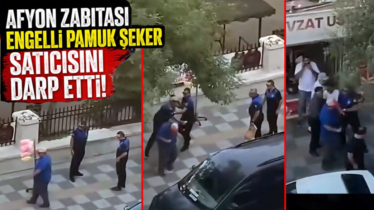 Afyonkarahisar'da Skandal Görüntü: Zabıtadan Engelli Seyyar Satıcıya Meydan Dayağı!